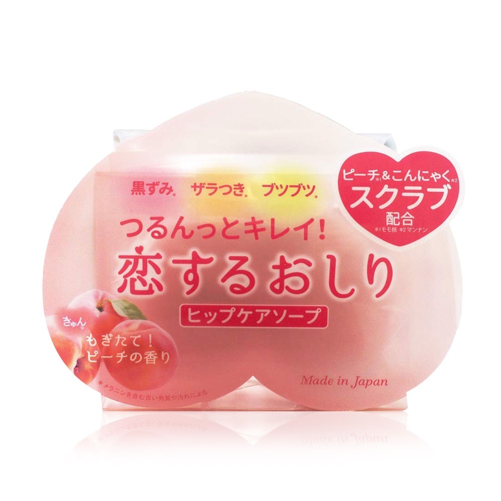 Pelican Soap Booty Butt & Hip Dip Peach Scented Body Wash Soap Bar Scrub